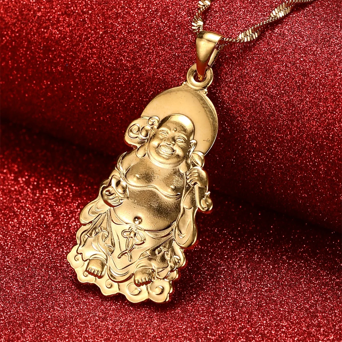 Buddha Pendant Necklace Men Women Fashion Jewelry Buddha Necklace Pendant New Year Gift