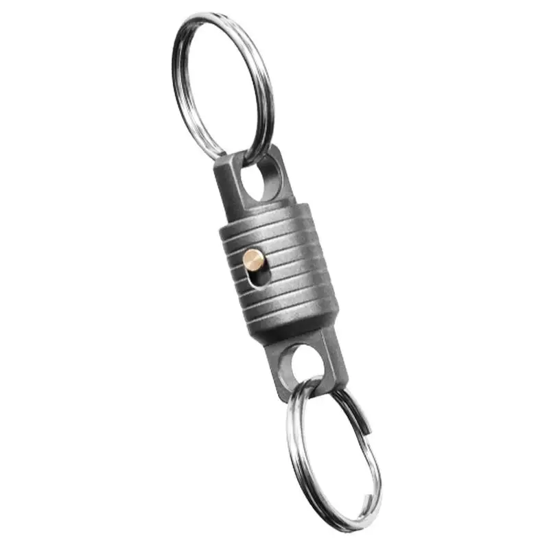 Titanium Key Ring Portable Double-End Swivel Keychain Rotatable Key Linker Metal Car Key Holder Pull Apart Key Rings Detachable