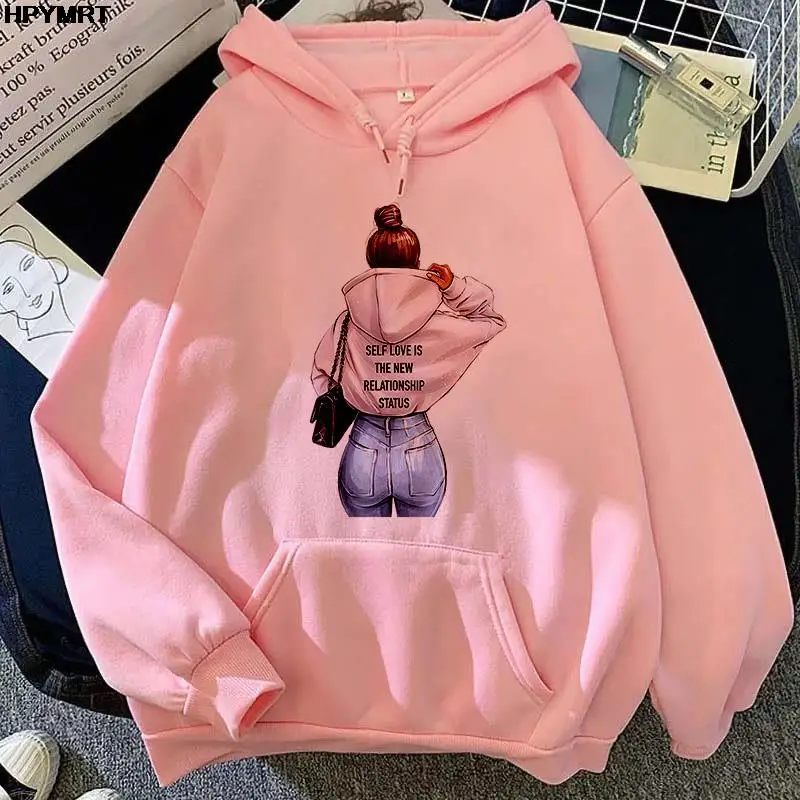 

Cartoon Cute Beauty Prints Hoodie Harajuku Aesthetic Kawaii Clothes Women Korea Style Autumn Pocket hoodies Sudaderas Sweatshirt