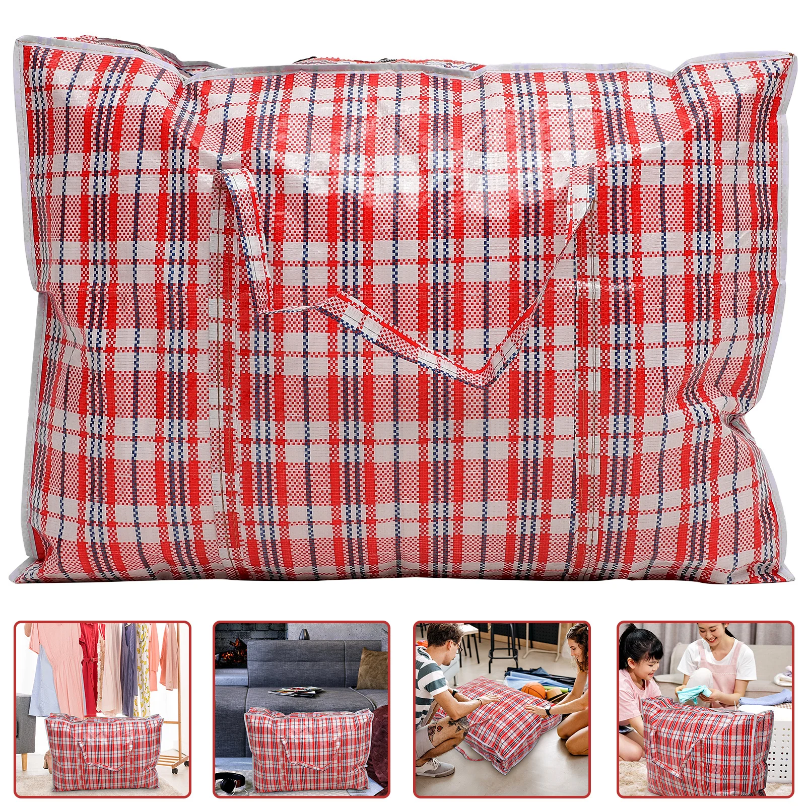 2 قطعة أكياس المعزي قسط النسيج حقيبة تخزين اللحاف المحمولة قابلة للطي مع سحاب للملابس البطانيات الوسائد المنزلية تتحرك