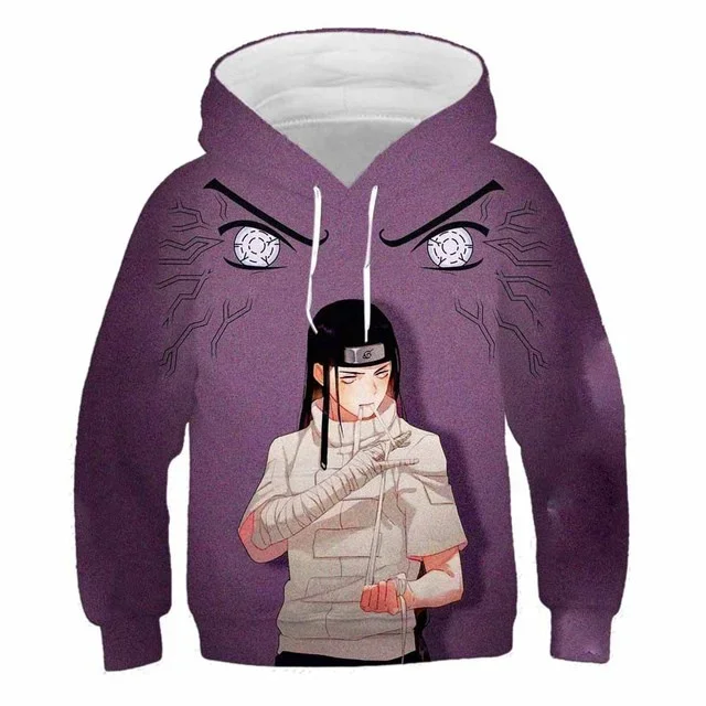 Hyuga Neji Boys Girls Hoodie Naruto Gaara Men's Hoodie 3D Printed Anime Pullover Shippuden Men's Hoodie Oversized Men's Clothing