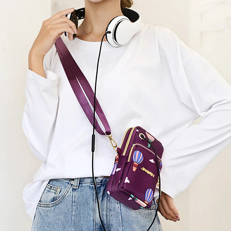 Casual Wasserdichte Nylon Umhängetaschen Frauen Messenger Schulter Tasche Weibliche Kleine Handy Handtaschen Geldbörsen Sport Tasche Tasche – Detail 19