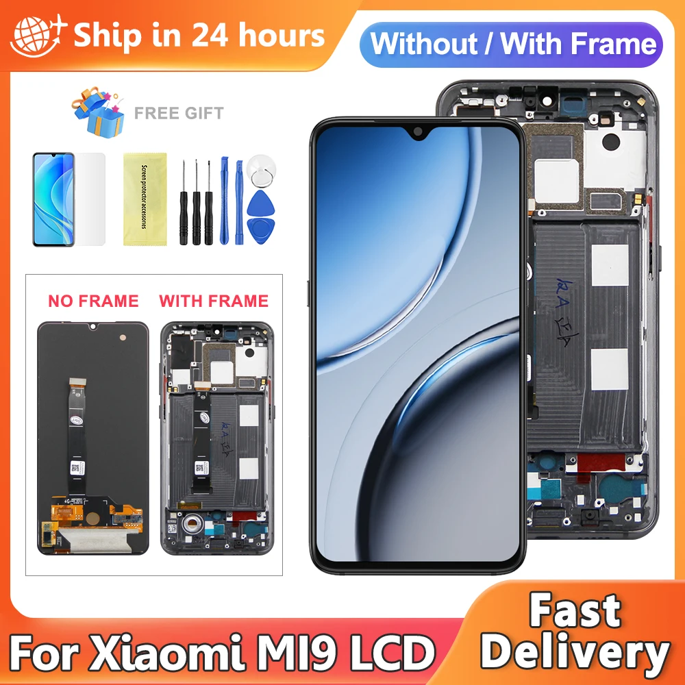 

OLED mi 9 Pro Display, For Xiaomi Mi 9 LCD Display Touch Screen Digitizer Assembly for Xiaomi Mi9 M1902F1G Screen Replacement