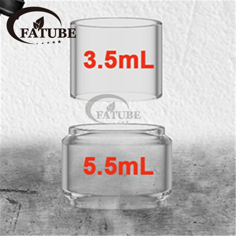 FATUBE 5pcs Straight Mini BUBBLE Glass Cups for Dead Rabbit V3 3 Bulb GLASS TUBE Rainbow Transparent Semirainbow