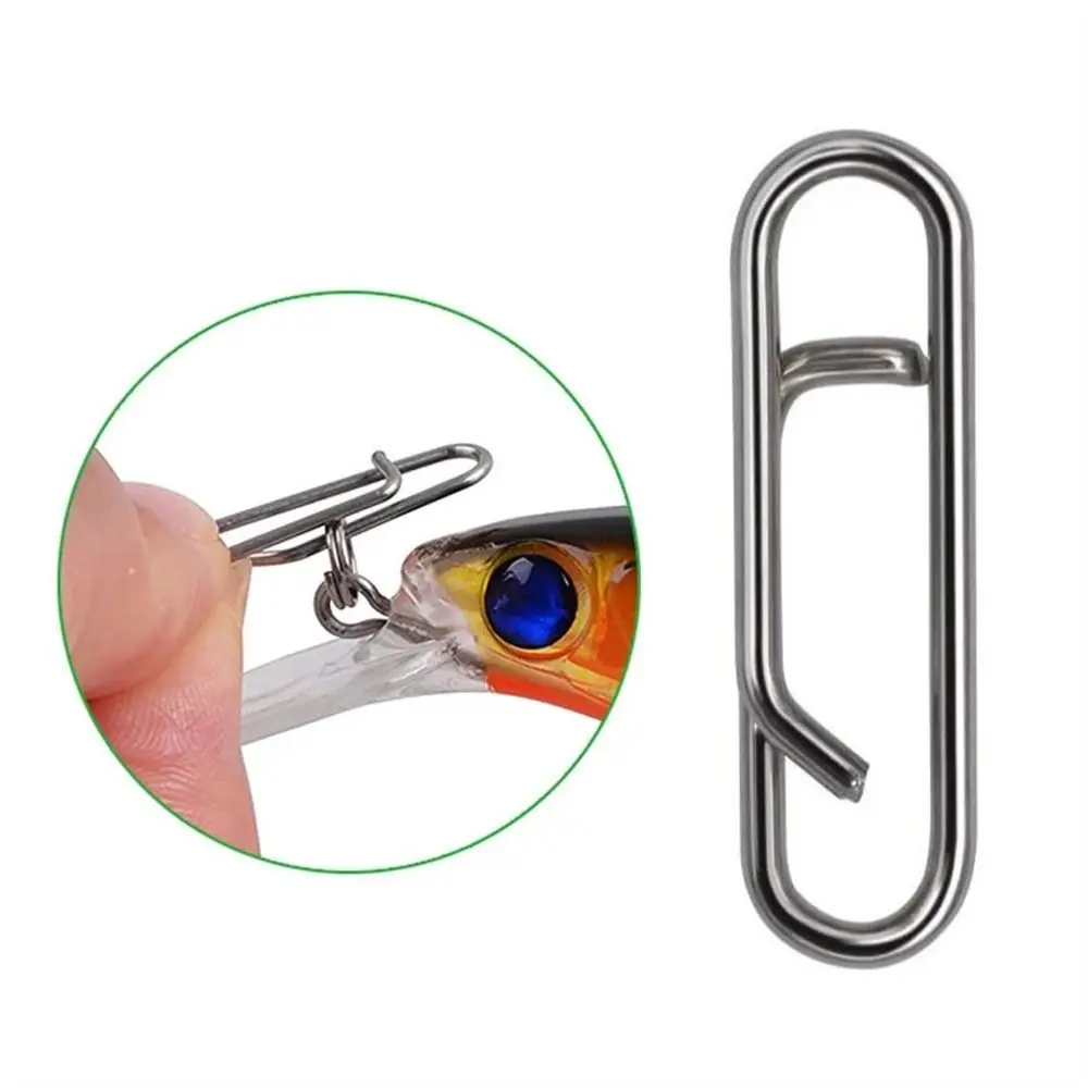 Conector de gancho 15mm/18mm /23mm, conector de isca de pesca, bloqueio de pressão, conector giratório de pesca, conector de pressão