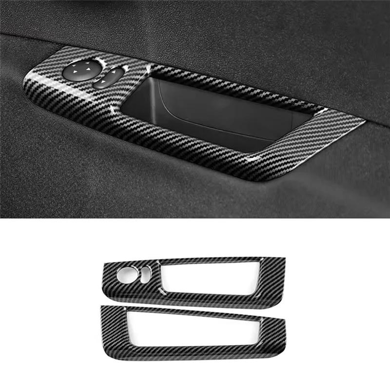 

Lasting Car Rearview Mirror Adjustment Window Button Switch Sticker In Carbon Fiber For RHD For FIAT 500 Abarth 595 695 2008-202