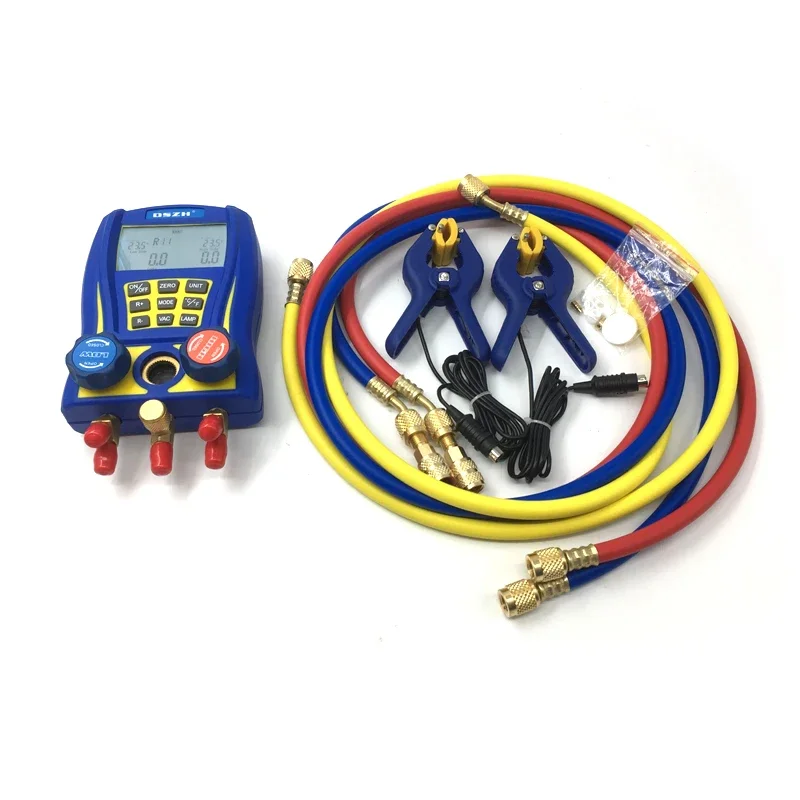 Electronic Fluoride Meter Digital Display Refrigeration Manifolds Pressure Vacuum Gauge WK-6889