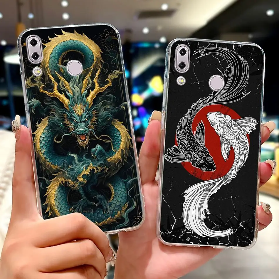 Para asus zenfone 5z 5 2018 ze620kl zs620kl caso de telefone para asus_x00qd x00qda z01rd elegante flor gato macio silicone tpu casos