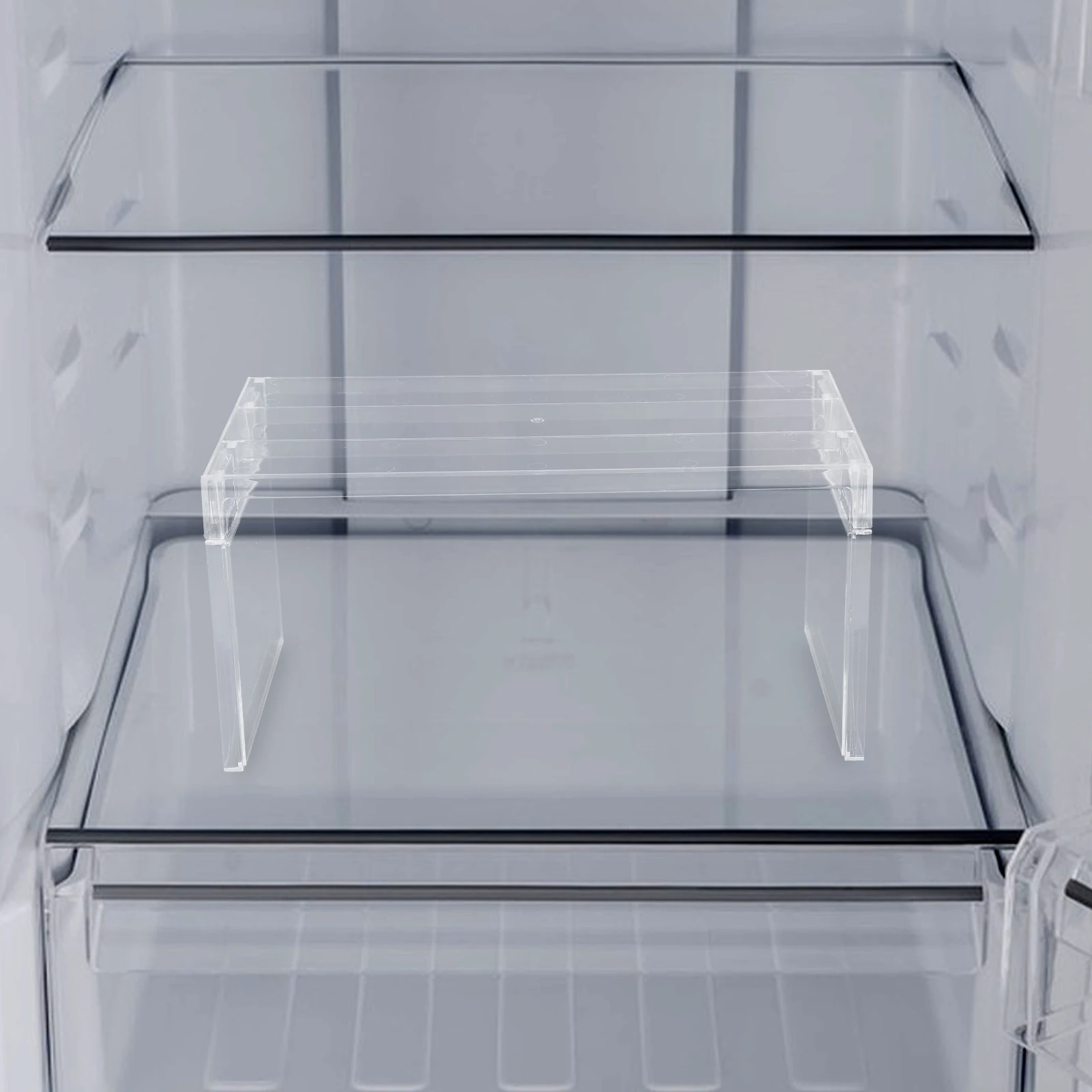 

Refrigerator Storage Rack Fridge Divider Organizer Shelf Separator Acrylic Countertop Partition Rack Kitchen Cabinet Pantry