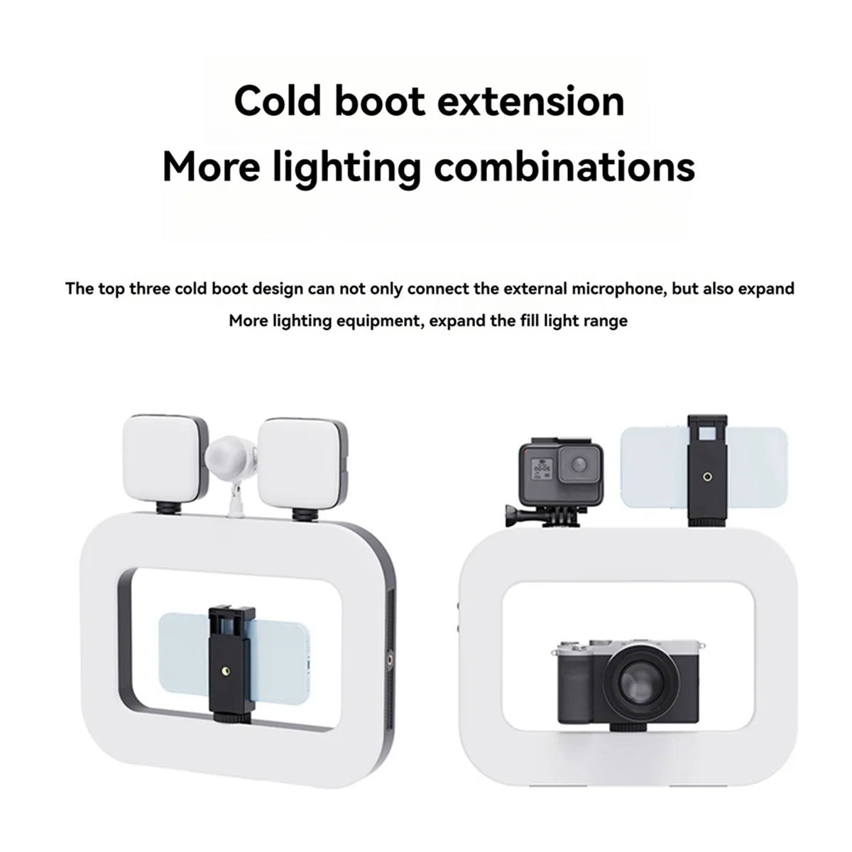 

Excellent! Dual Color Ring Light Handheld Photography Fill Light for YouTube Live Streaming and Photography