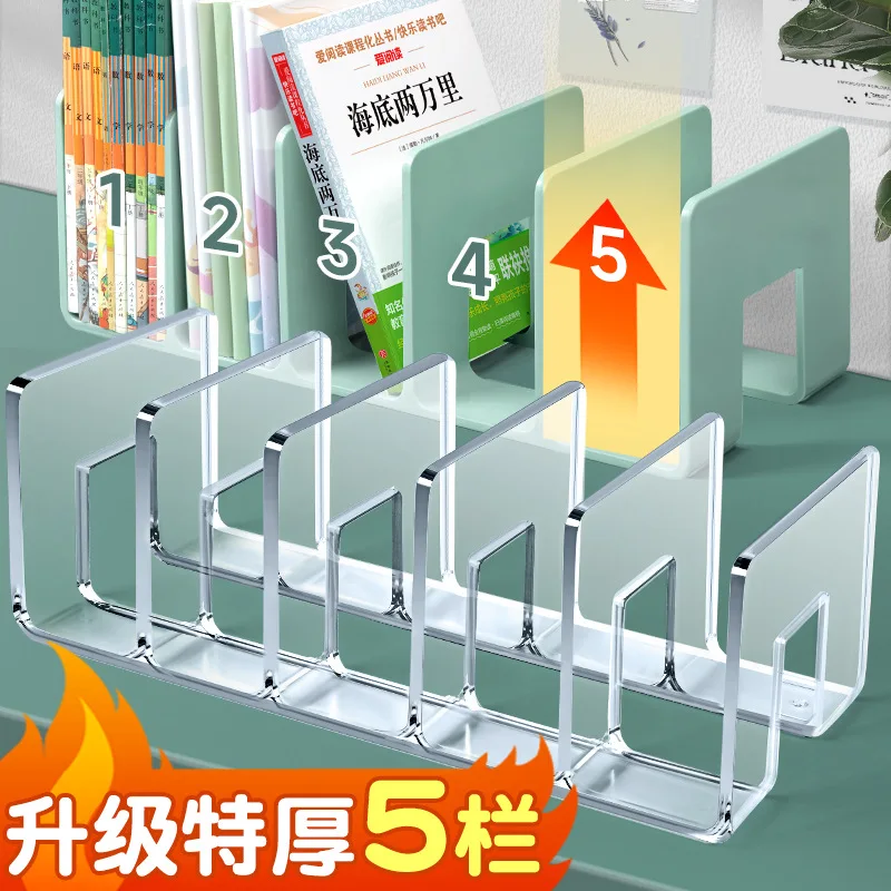 

Bookstand Reading Shelf Bookholder Desk Bookshelf Desktop Fixed Books Storage Artifact Partition Board Books School Supplies
