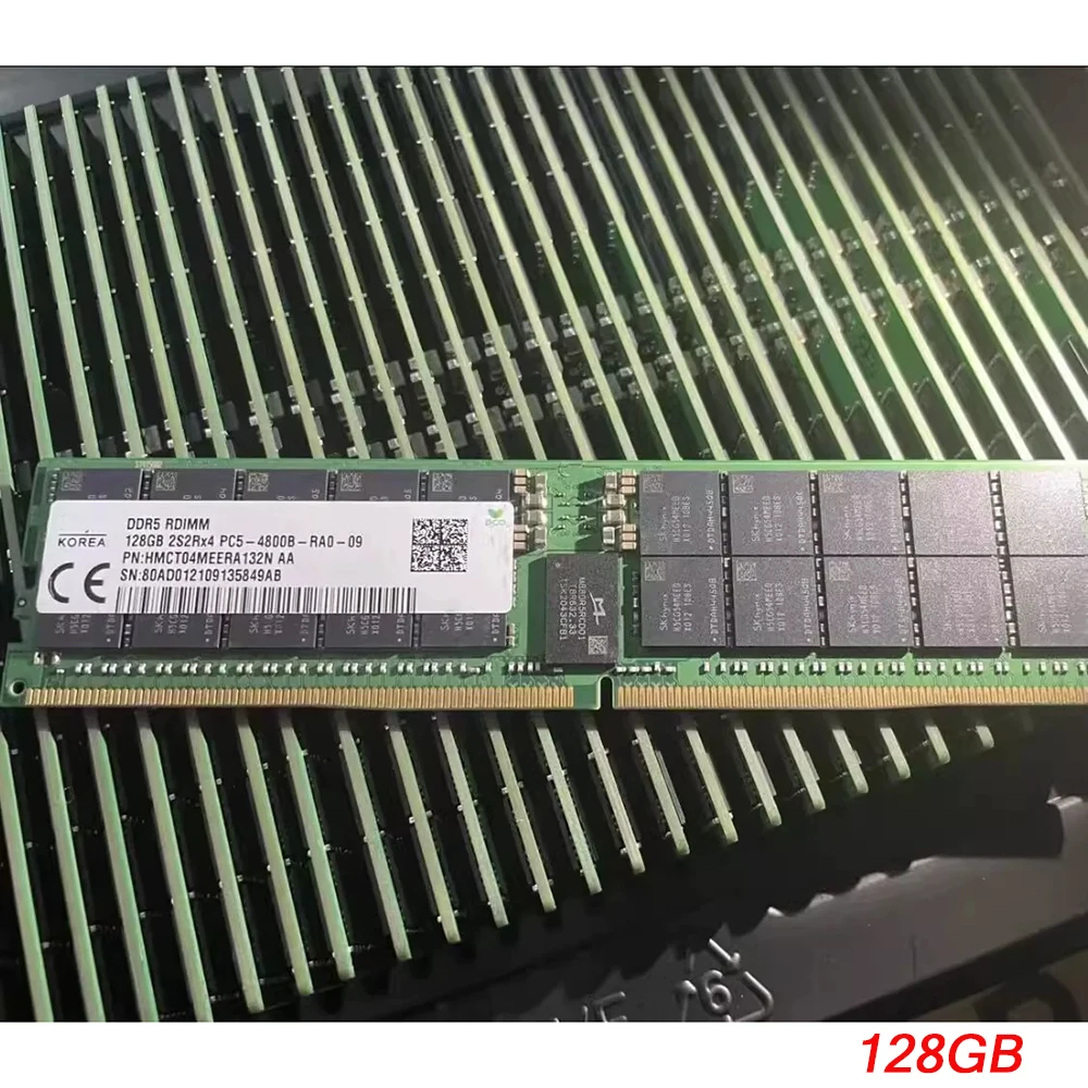 1 Pcs 128GB For SK Hynix 128G 2S2RX4 PC5 -4800 HMCT04MEERA132N DDR5 Server Memory Hot Sale