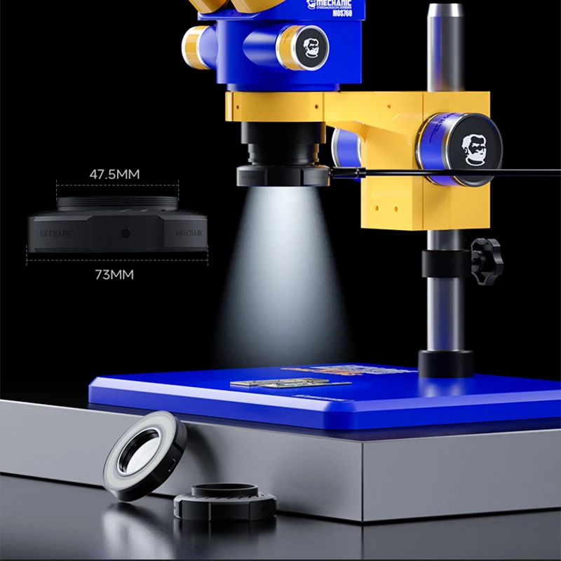 Imagem -06 - Mecânico Ls3 Microscópio Anel Lâmpada 7w Led Fonte de Luz Tricolor Multi Nível Ajuste Ultra Brilho Proteção para os Olhos Lâmpadas