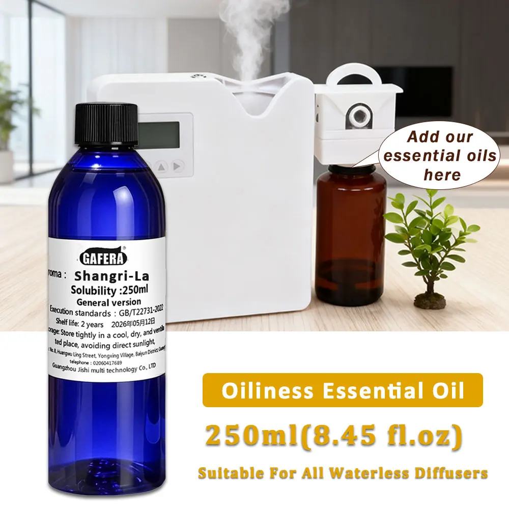 GAFERA 250ml(8.45 fl.oz) Shangri-La Fragrant Essential Oil - For All Waterless Diffuser, Hotel Aroma Machine Replenishes Essence