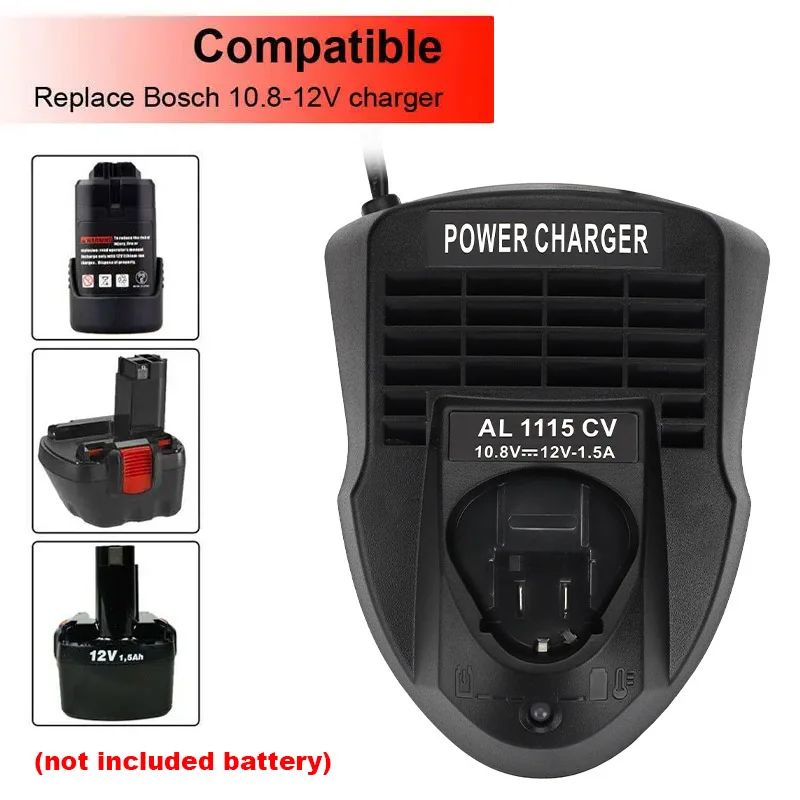 AL1115CV AC 100-240V 50/60Hz Battery Charger For Bosch 10.8V/12V BAT411 BAT412A Li-ion Batteries Power Tool Battery Chargers