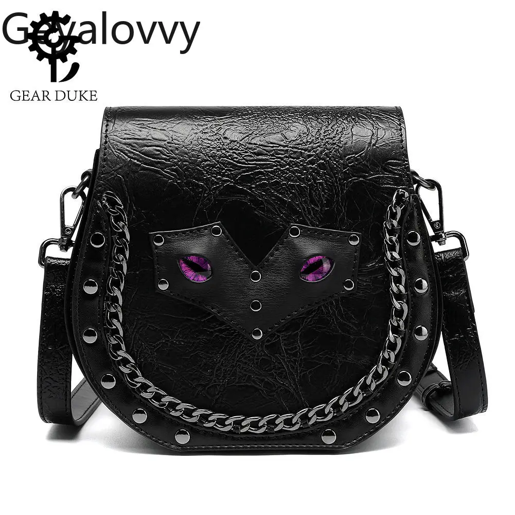 

2026 New Punk Style Vintage Gothic Women's Shoulder Bag Fashion Sweet and Cute Large-capacity Chain Crossbody Bags for Girls