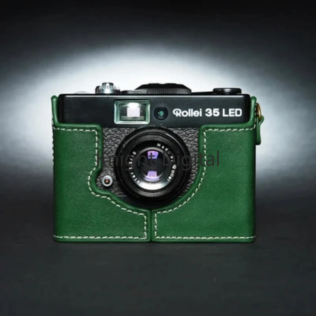 Câmera de couro genuíno metade do saco corpo caso para rollei 35 led b35 manga protetora caixa base pele escudo couro