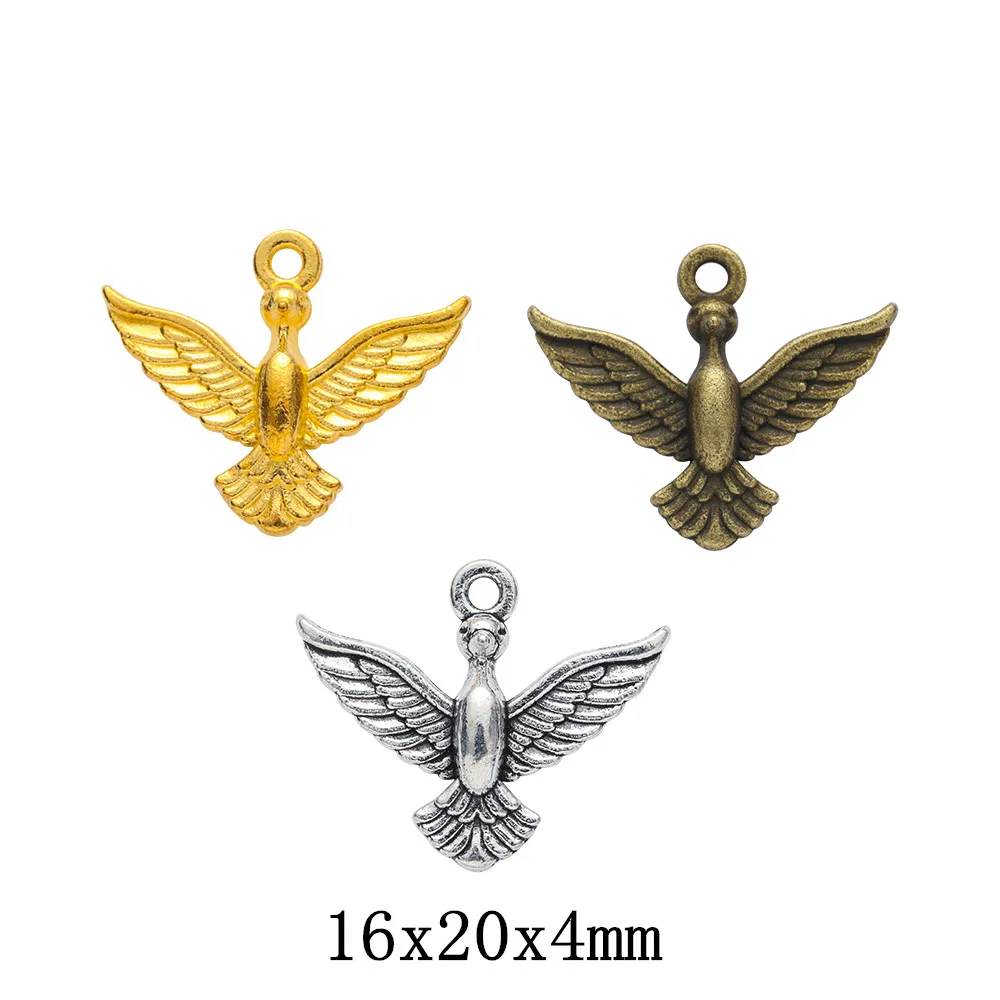 

50pieces (eagle) vintage zinc alloy charm metal pendant DIY jewelry discovery making accessories 284