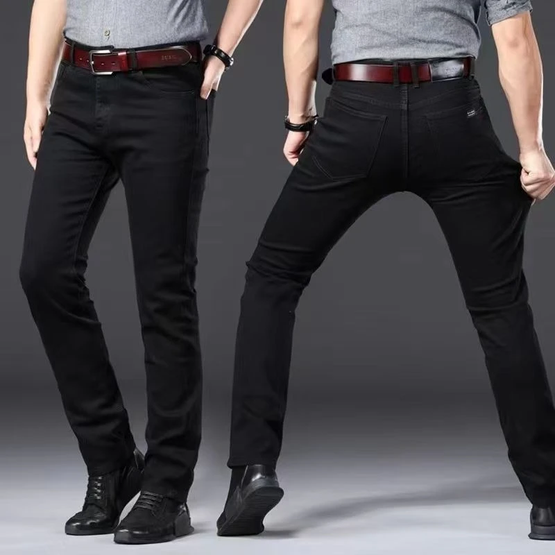 Fashion Brand Slim Classic Jeans Men's Spring Autumn Stretch Comfortable Business Casual Denim Trousers Stylish Male Pants