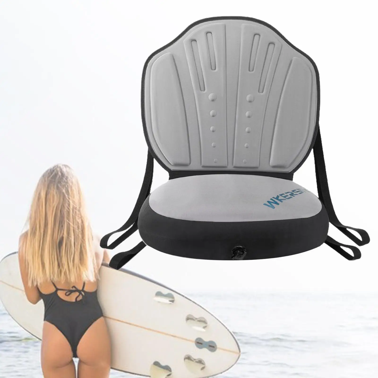 Kayak Seat and Backrest Cushion Detachable Replacement Pad Boat Seat Stand up Paddleboard Seat for Kayak Surfboard Canoeing