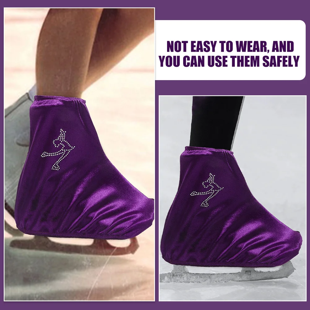 Skates Covers Polyester Skating Boot Shoe Roller Accessories Shoes Ice Purple Hockey Child