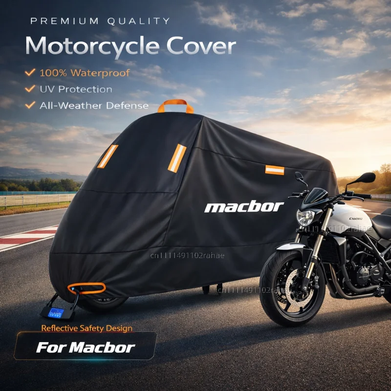 

For Macbor XR1 XR5 500 125 Outdoor Motorcycle Cover Waterproof Thickened Polyester UV Protective Rain Dust Sun All Weather Cover
