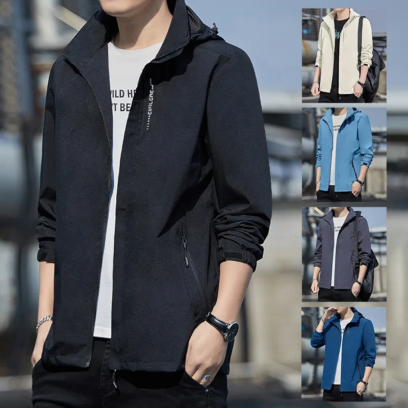 

Men's Spring New Casual Jacket Waterproof Outdoor Jacket