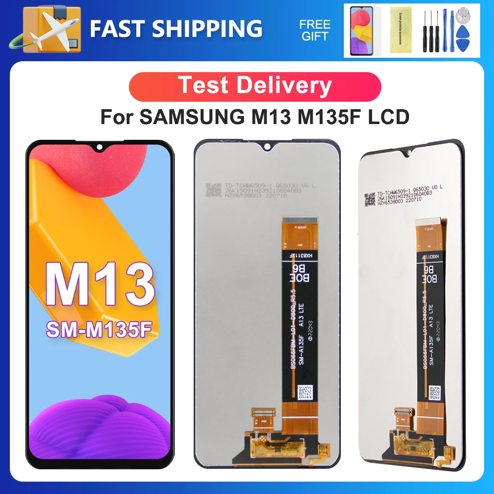 M13 For Samsung 6.6''For M135 SM-M135F SM-M135F/DSN LCD Display Touch Screen Digitizer Assembly Replacement