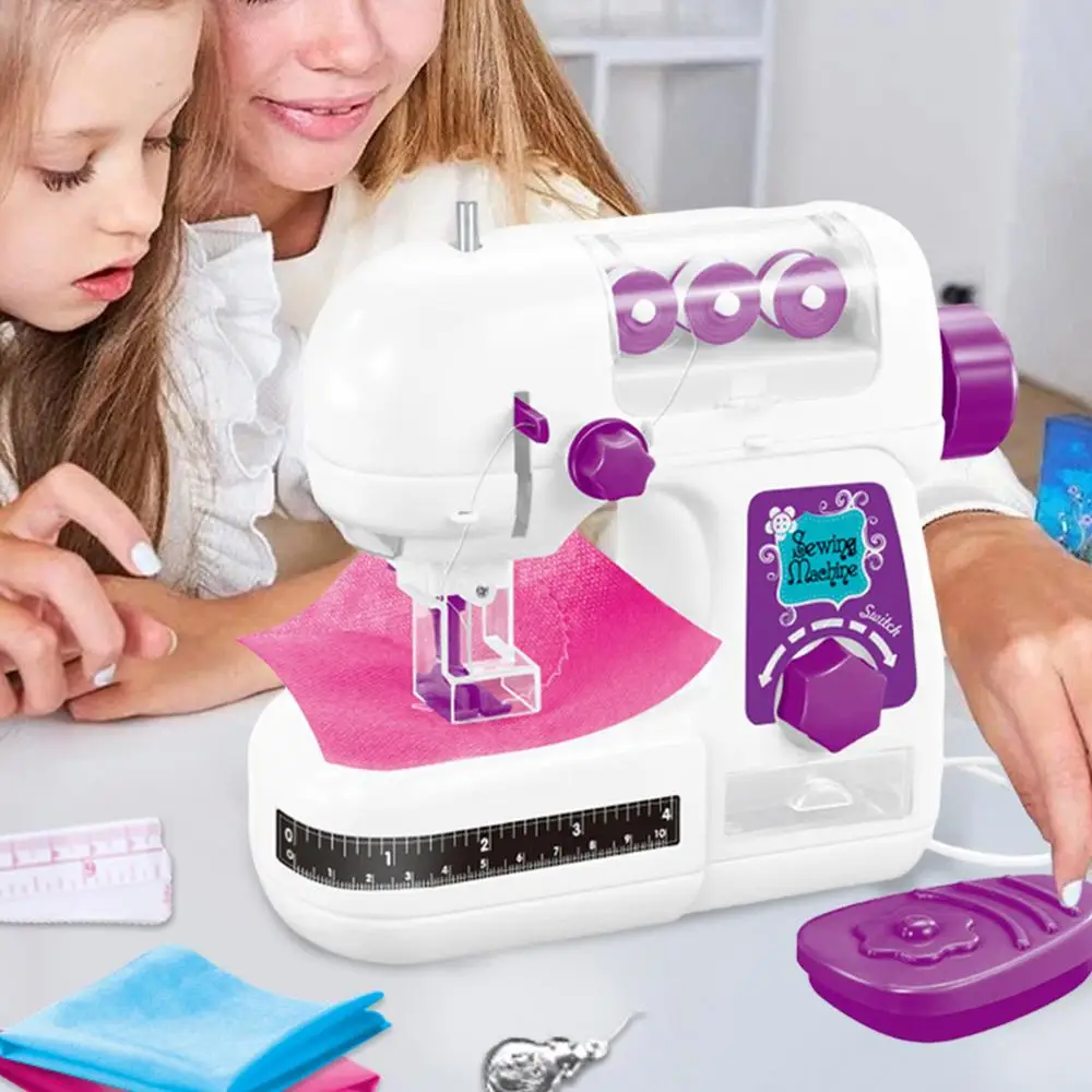Portable Sewing Machine Travel Beginner Sewing Machines Portable Battery Powered Sewing Machine Pretend Play Arts For Kids