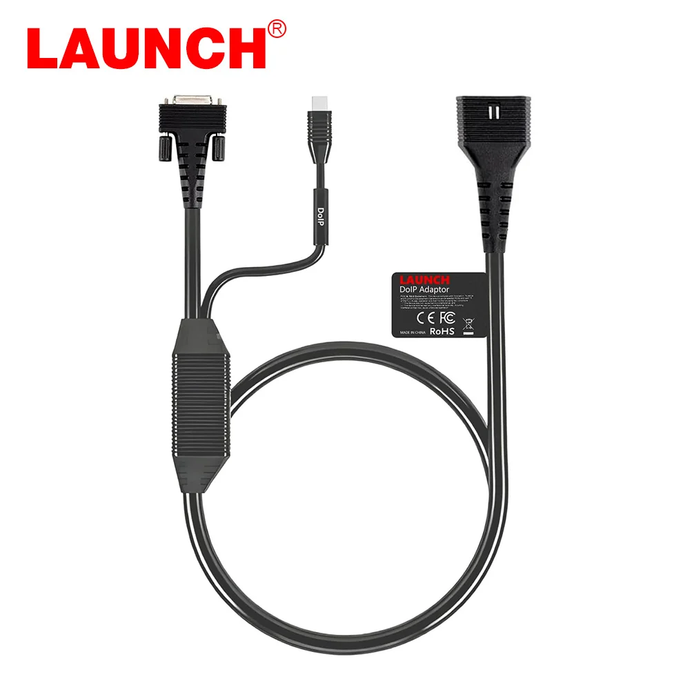 LAUNCH X431 DoIP Connector Mai Cable 16 Pin Adaptor Support DoIP Protocols Cars for CRP123X/E/I V3 CRP129X/E/I V3 X431 Series
