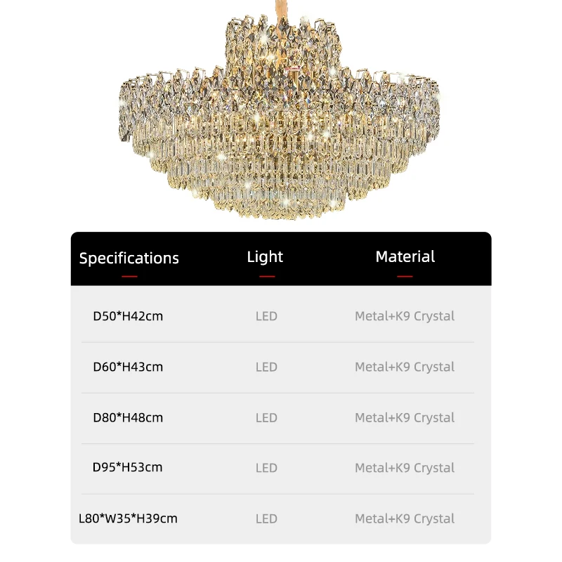 Luxury Crystal Hanging Chandelier 5