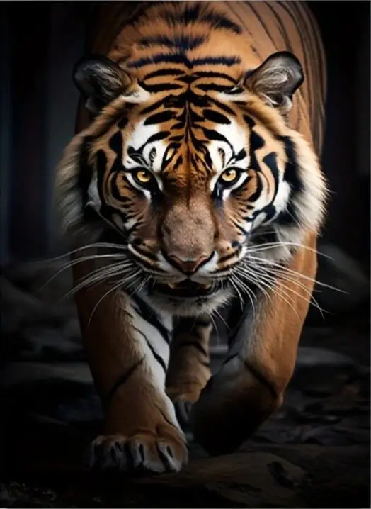 Fierce Tiger Poster and Prints Modern Animal Art Canvas Painting Wall Art Picture for Living Room Home Decor Gift
