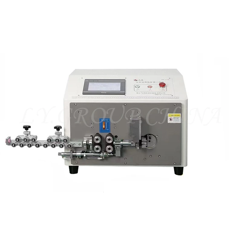 LY 216B Touch Screen Hybrid Stepping Motor 4 Wheels Pneumatic Fully Automatic Wire Stripping Bending Integrated Machine For PVC