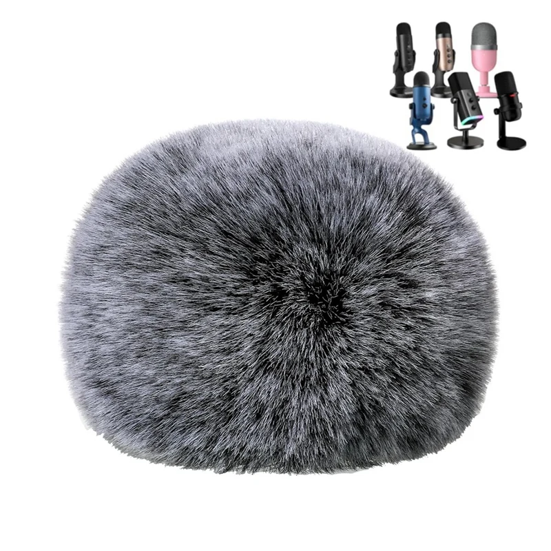 Mic Foam Cover For Blue Yeti Microphone,Mic Foam Cover With Furry Windscreen Muff Windshield For Zealsound