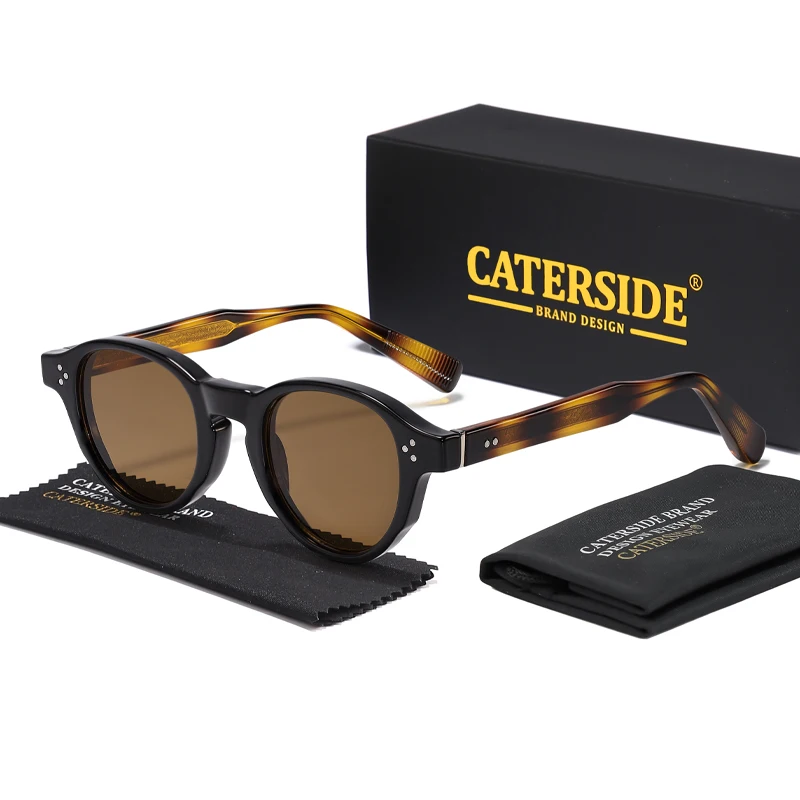 

CATERSIDE круглые модные мужские солнцезащитные очки Элитный бренд солнцезащитные очки женские путешествия пляжные вечеринки праздничные подарки очки Uv400