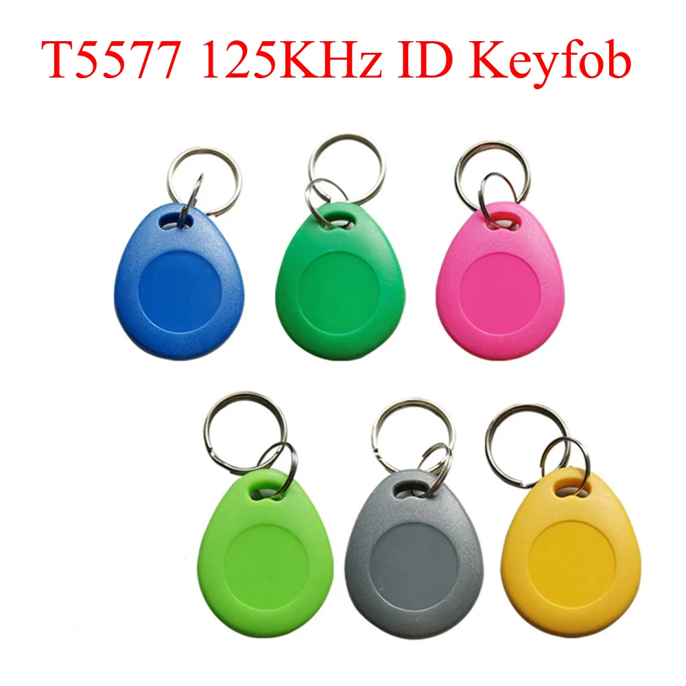 10-100pcs EM4305 T5577 RFID 125khz Key Keyfobs Copy Rewritable Writable Rewrite Duplicate Tag Proximity ID Token Ring Cloner