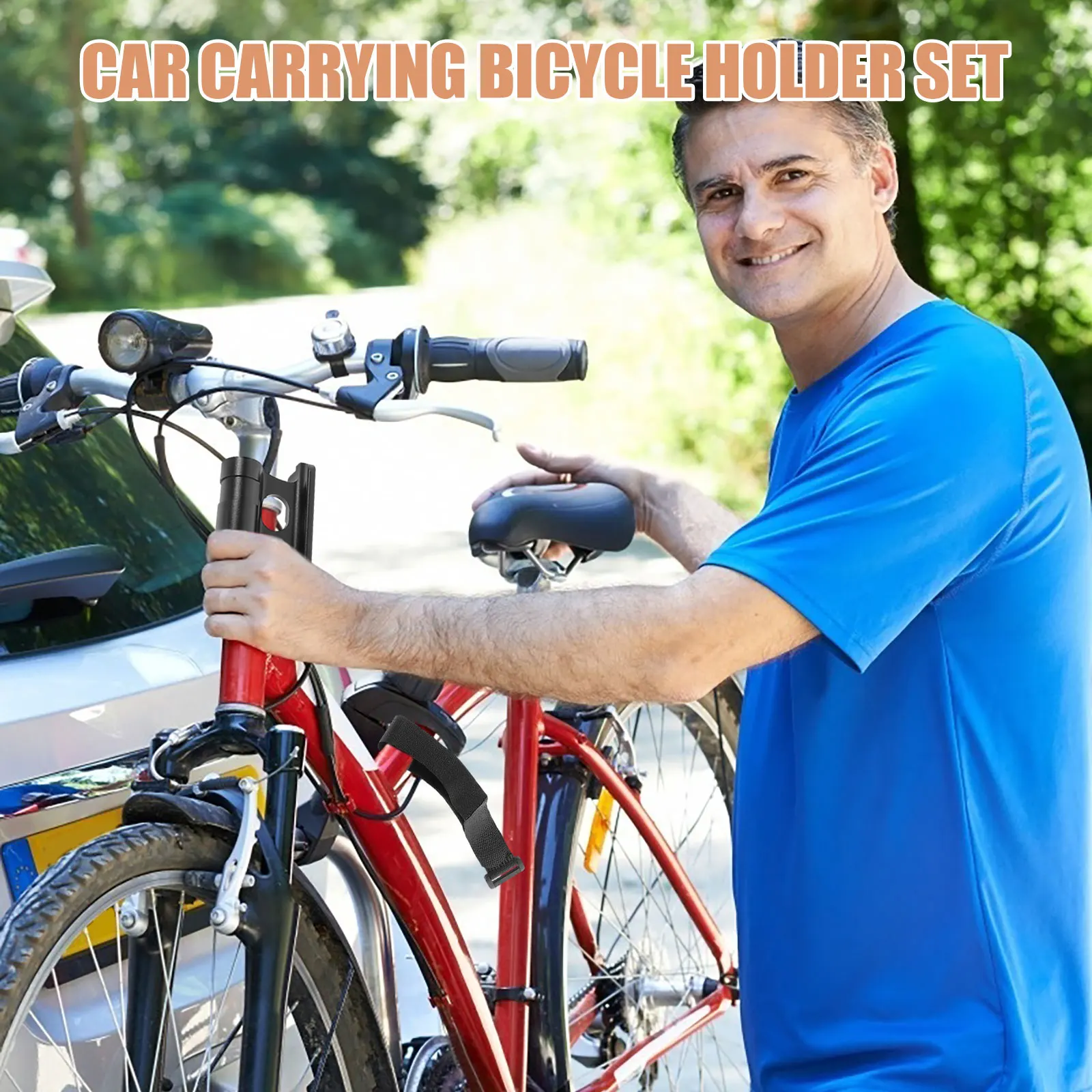 

Bicycle Fork Rack Quick Release Quick Release Wheel Mountain Bike Adapter Car Roof Holder Front Bracket Stable Portable Bike