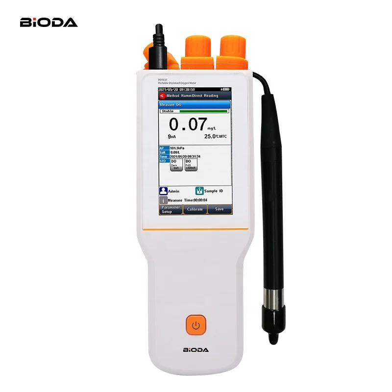 Touchscreen Handheld Fluorescence Method  Fish Pond Aquaculture Digital Dissolved Oxygen Meter