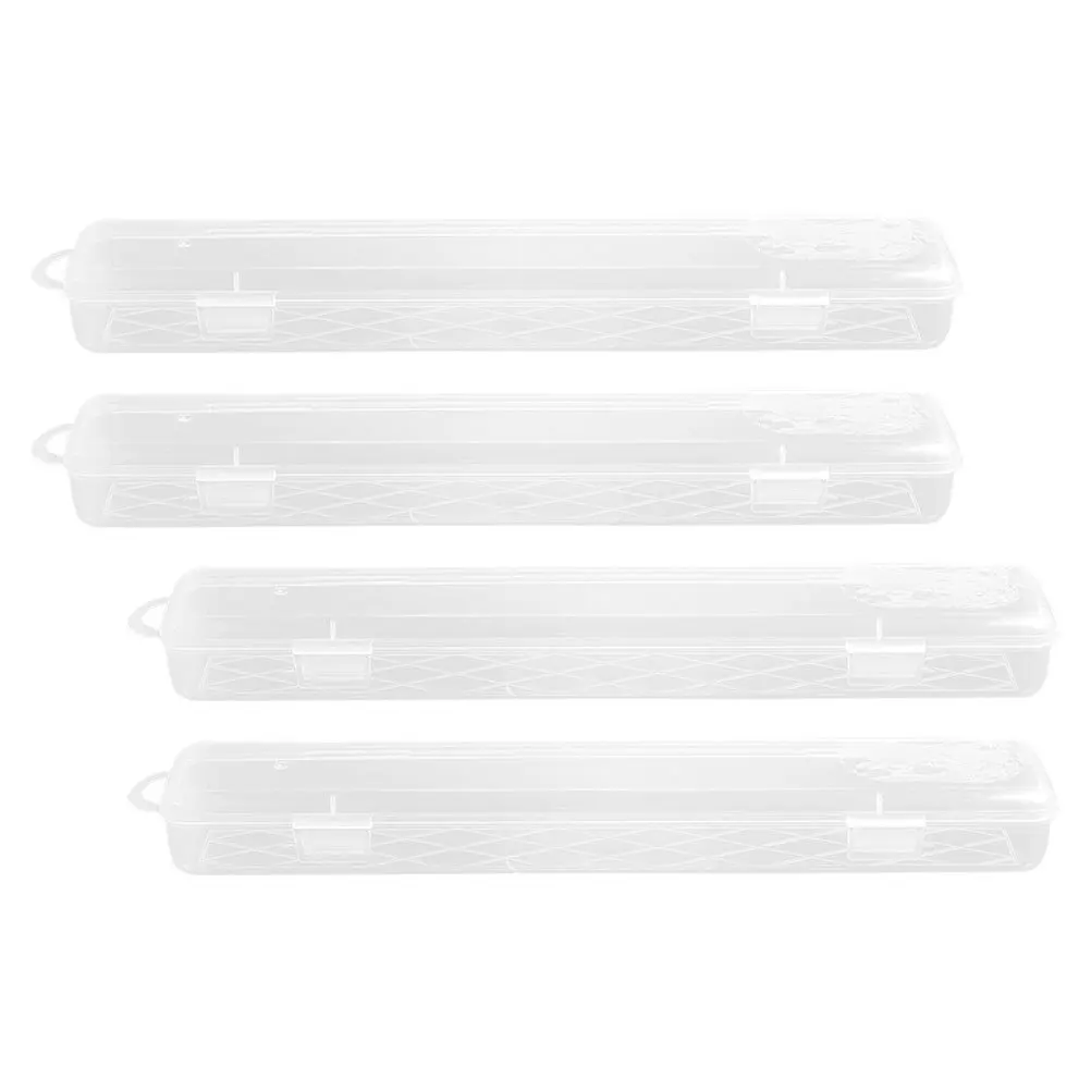 

4Pcs Transparent Pen Holders Lightweight Clear Pencil Case Portable Pen Storage Box Gift Packaging Paint Brush Case