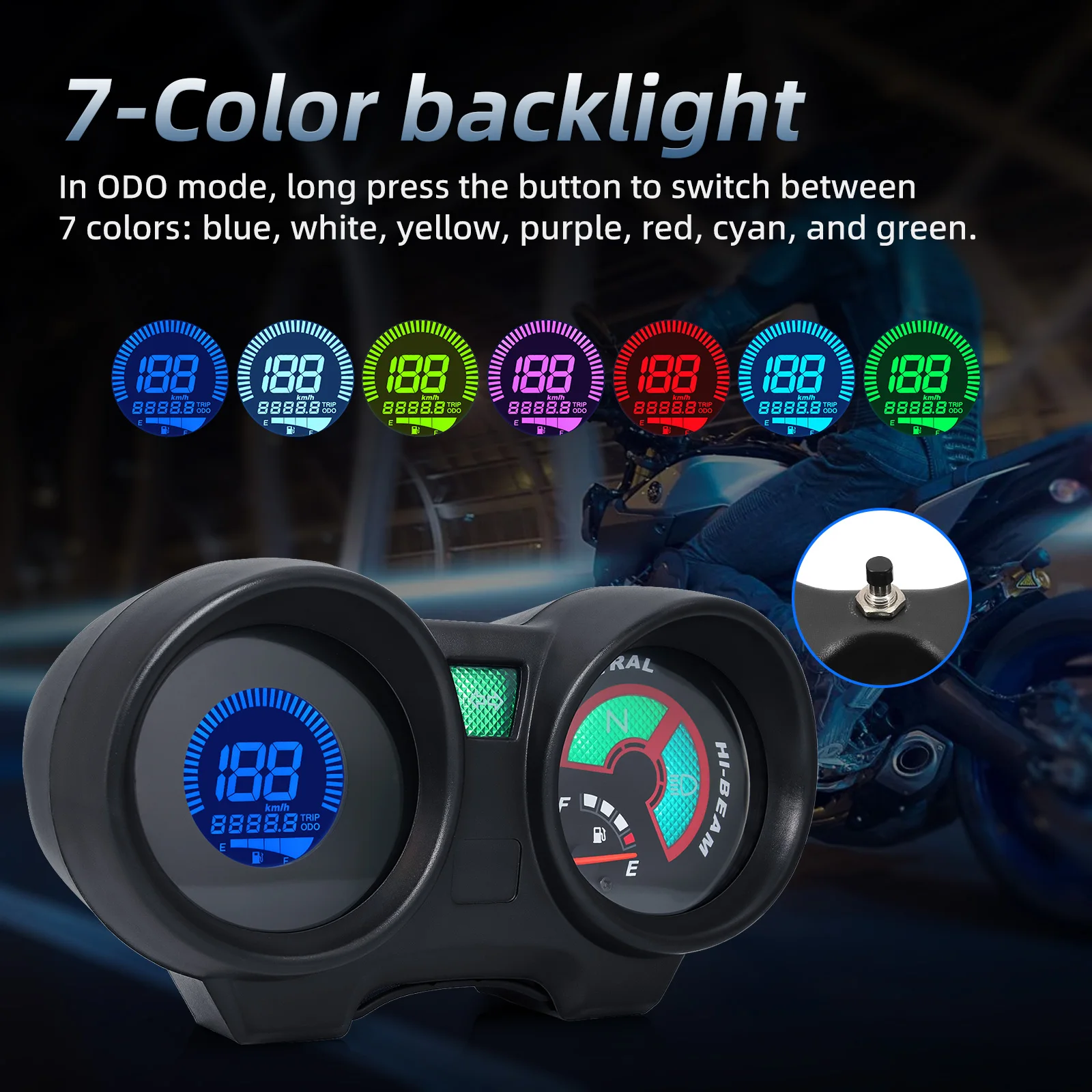 For Brazil TITAN 150 Motorcycle Instrument Digital Panel Speed Fuel Meter Speedometer for Honda CG150 2004-2009 Fan150 Custom