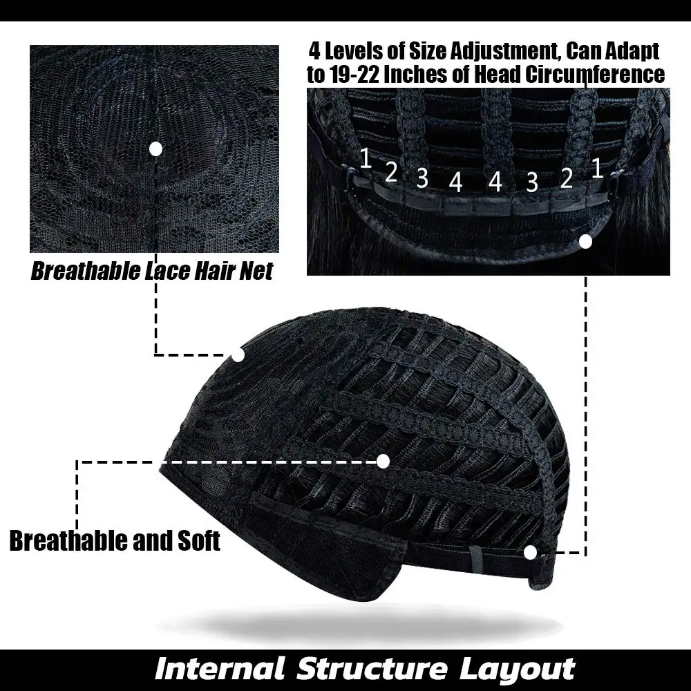 Parrucche per capelli per donne nere Parrucca per capelli bagnata e ondulata Parrucche sintetiche a onde ricce Parrucche lunghe resistenti al calore senza colla per tutti i giorni