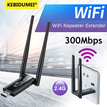 300Mbps USB Wireless WiFi Signal Amplifier 2.4G WiFi Repeater Extender Booster Long Range
