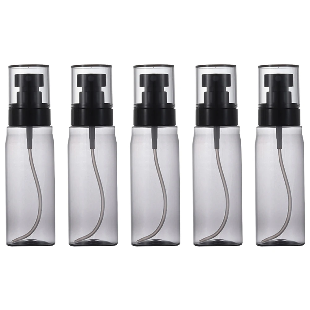 

5pcs Spray Bottle Fine Mist Plastic Dispenser Cleaning Bottles Alcohol Atomizer Refillable Travel Size Makeup Containers Durable