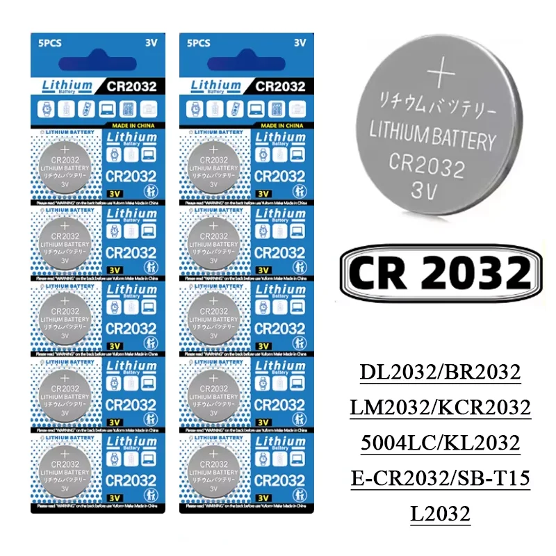 

Button battery CR2032 CR2032 DL2032 ECR2032 lithium battery 3V 200mAh suitable for calculator toys watch key remote control