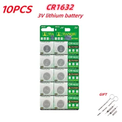 TIANQIU 2-50PCS CR1632 3V Lithium Battery CR 1632 DL1632 BR1632 LM1632 ECR1632 3V Coin Cells Batteries For Watch Remote Key
