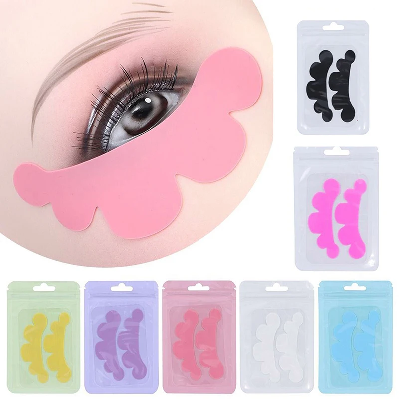 1Pair Random Flower Type Lower Eyelash Eye Pads Silicone Stripe Lash Lift Eyelash Extension Reusable Patches Under Eye Gel Patch