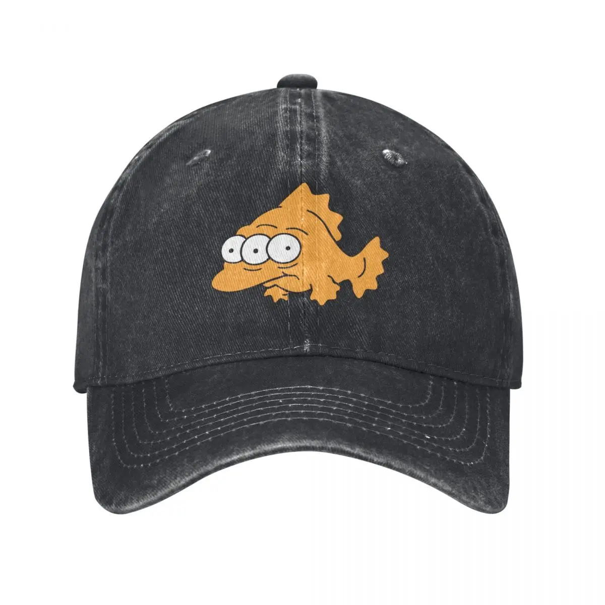 blinky funny cartoon 3 eyed fish Baseball Cap Streetwear Hat Baseball Cap Big Size Hat Women Men's