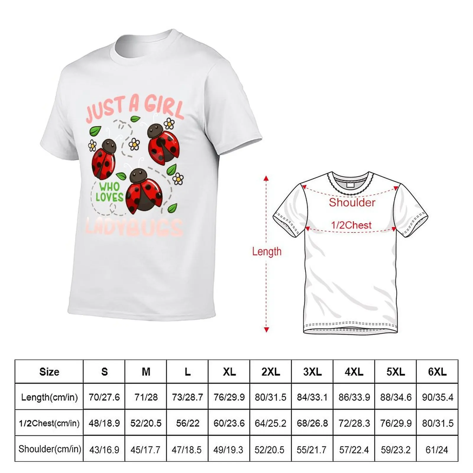 Ladybug Ladybug Lover Insect T-Shirt cotton graphic tees luxury designer Short sleeve tee men