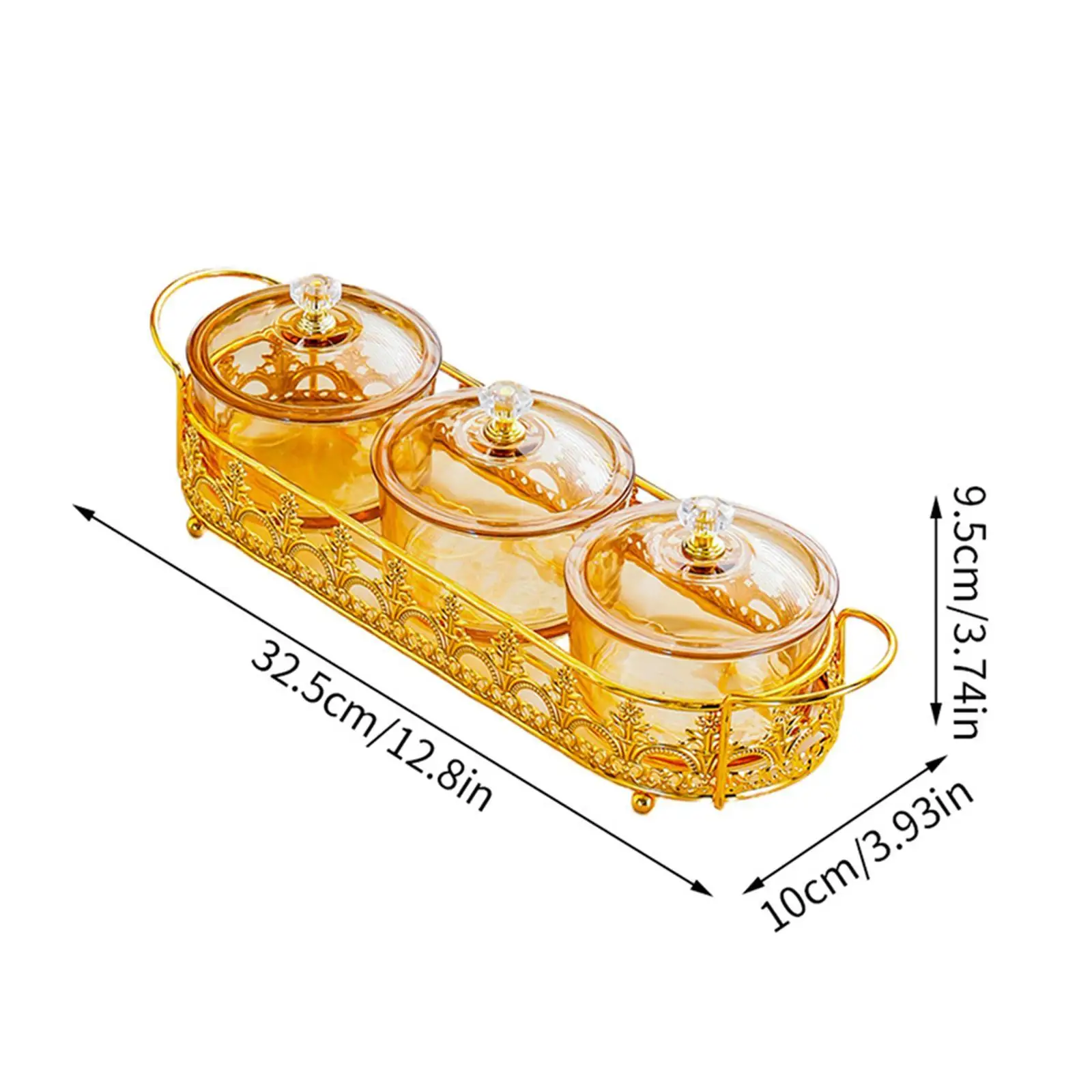 Appetizer Serving Platter with Stand and Divided Compartments for Snacks Salad Cupcakes at Formal Events