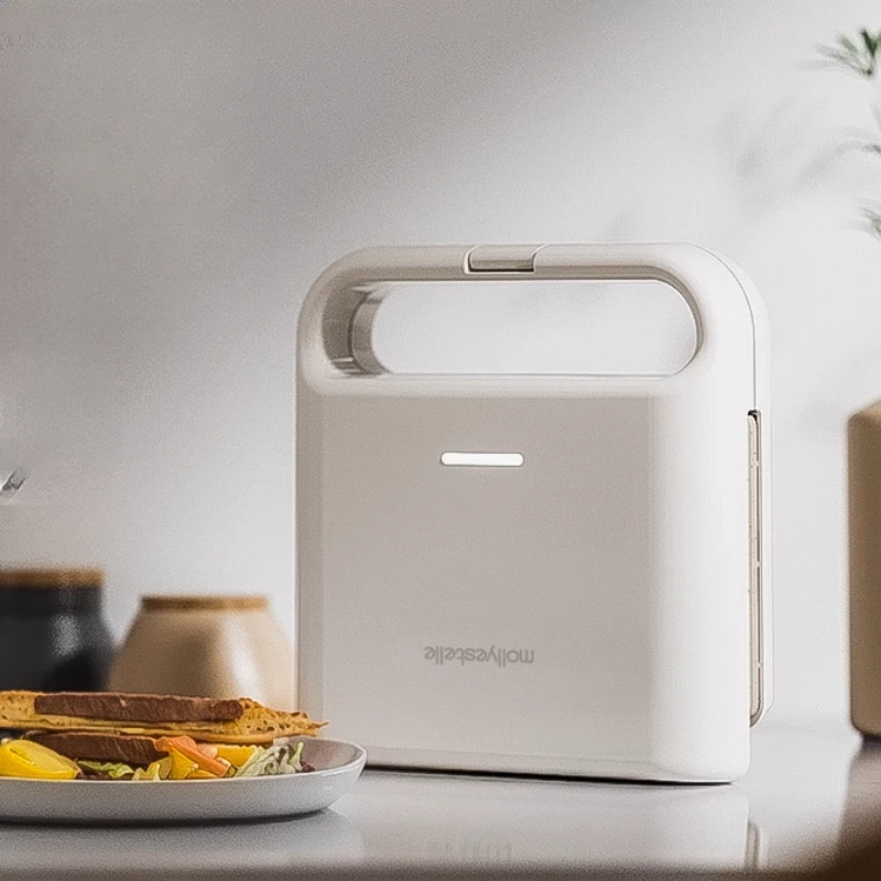 

Double-Layer Sandwich Maker - 3-in-1 Waffle Iron & Breakfast Grill Machine, Non-Stick Quick Cooking Snack Press